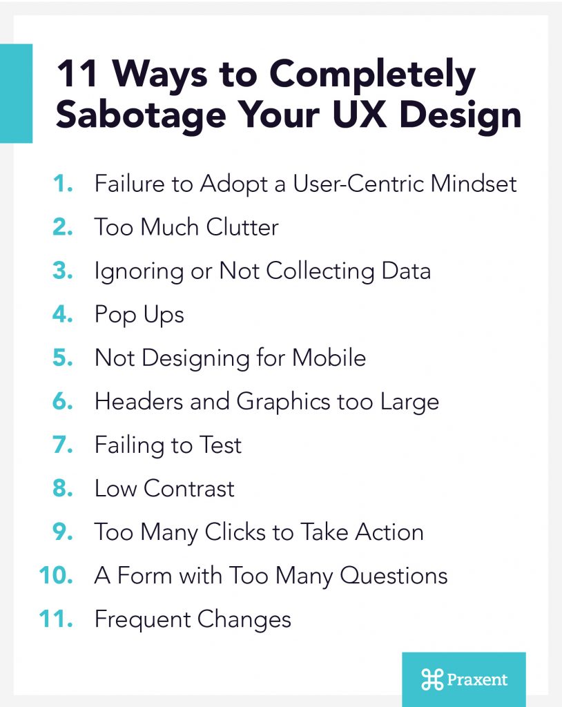 11 UX Design Mistakes
